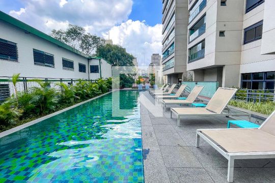 Área comum - Piscina de kitnet/studio para alugar com 1 quarto, 25m² em Cerqueira César, São Paulo
