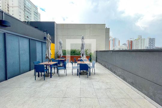 Área comum - Churrasqueira de kitnet/studio para alugar com 1 quarto, 25m² em Cerqueira César, São Paulo