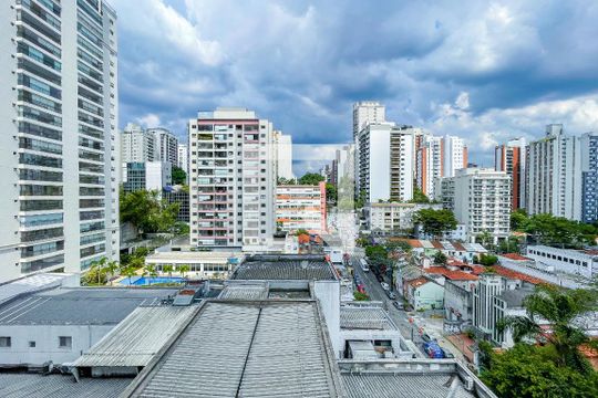 Vista de kitnet/studio para alugar com 1 quarto, 25m² em Cerqueira César, São Paulo