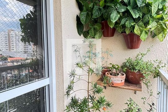 Varanda da Sala de apartamento para alugar com 2 quartos, 51m² em Campestre, Santo André