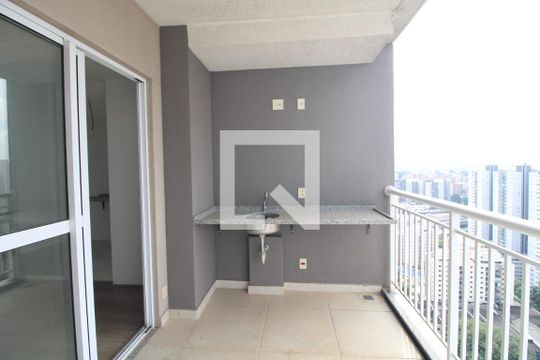 Varanda da Sala de apartamento para alugar com 2 quartos, 61m² em Campininha, São Paulo