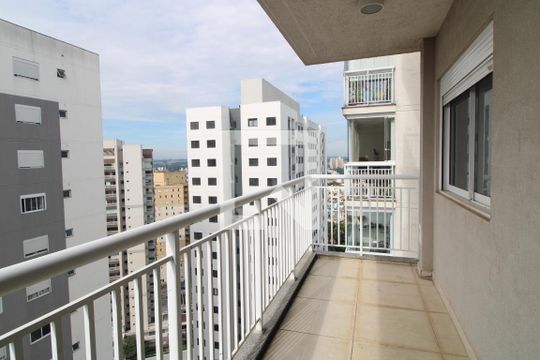 Varanda da Sala de apartamento para alugar com 2 quartos, 61m² em Campininha, São Paulo