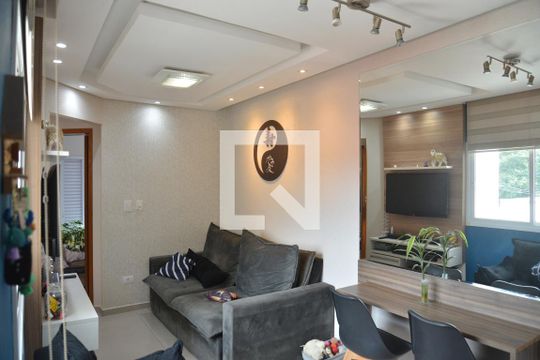 Sala de apartamento à venda com 2 quartos, 74m² em Parque Marajoara, Santo André