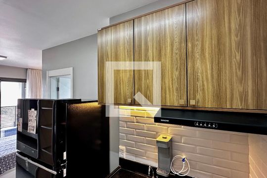 Cozinha de kitnet/studio para alugar com 0 quarto, 26m² em Vila Clementino, São Paulo