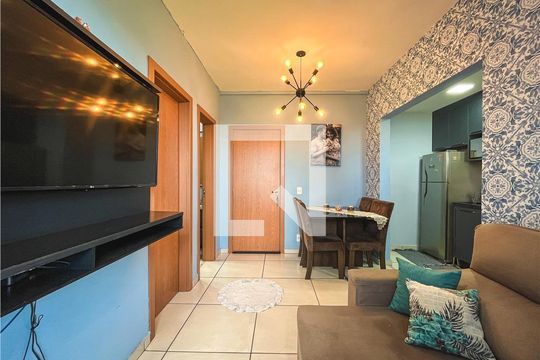 Sala de apartamento para alugar com 1 quarto, 34m² em Quintas de São José, Ribeirão Preto
