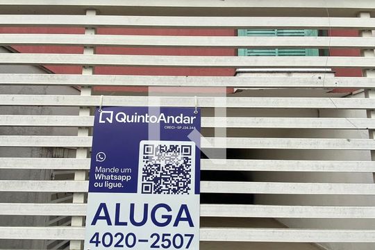 Fachada e Placa de apartamento para alugar com 2 quartos, 100m² em Vila Tibiriçá, Santo André