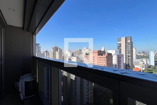 Sacada Sala de apartamento à venda com 1 quarto, 40m² em Jardim Paulista, São Paulo