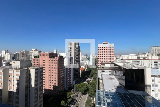 Sacada Sala de apartamento à venda com 1 quarto, 40m² em Jardim Paulista, São Paulo