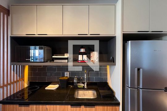 Cozinha de apartamento à venda com 1 quarto, 40m² em Jardim Paulista, São Paulo