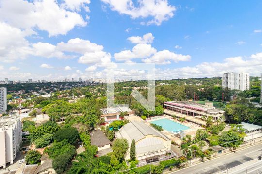 Sala - Vista de apartamento para alugar com 1 quarto, 51m² em Santo Amaro, São Paulo
