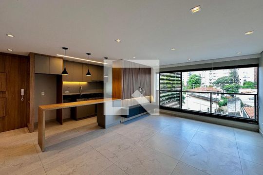 Sala de apartamento para alugar com 2 quartos, 69m² em Brooklin, São Paulo