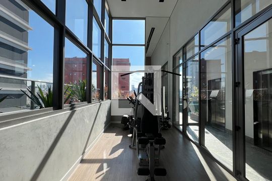 Área comum - Academia de kitnet/studio para alugar com 1 quarto, 23m² em Pinheiros, São Paulo