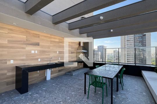 Área comum - Churrasqueira de kitnet/studio para alugar com 1 quarto, 23m² em Pinheiros, São Paulo