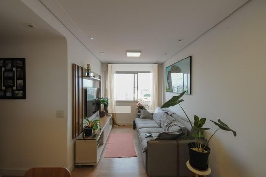 Sala de apartamento à venda com 3 quartos, 74m² em Baeta Neves, São Bernardo do Campo