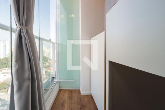 Varanda da Sala de apartamento para alugar com 1 quarto, 60m² em Jardim Monte Kemel, São Paulo