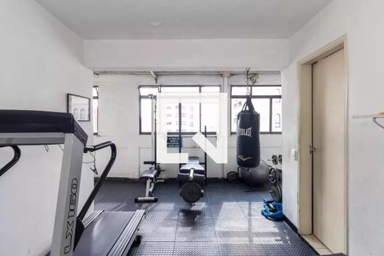Área comum - Academia de apartamento para alugar com 1 quarto, 60m² em Indianópolis, São Paulo