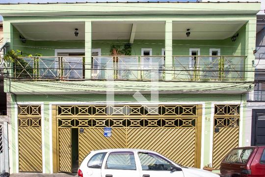 Fachada - placa de casa para alugar com 3 quartos, 250m² em Vila Nogueira, Diadema