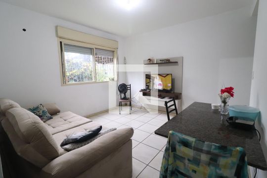 Sala de apartamento à venda com 1 quarto, 50m² em Ouro Branco, Novo Hamburgo