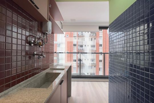 Área de Serviço de apartamento para alugar com 1 quarto, 37m² em Pinheiros, São Paulo
