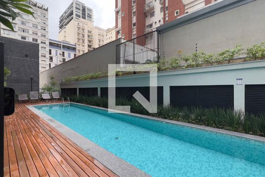 Área comum Piscina de apartamento para alugar com 1 quarto, 37m² em Pinheiros, São Paulo