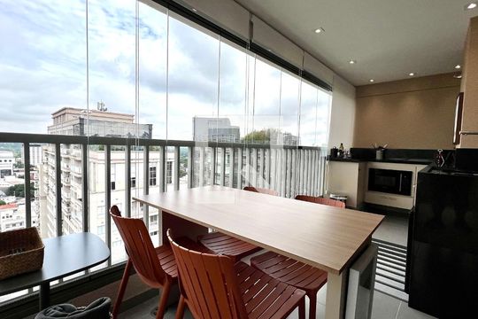 Sala de Jantar de apartamento à venda com 1 quarto, 44m² em Pinheiros, São Paulo