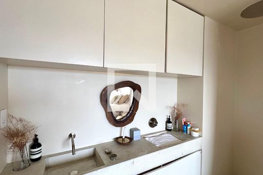 Banheiro da Suíte de apartamento à venda com 1 quarto, 66m² em Sumarezinho, São Paulo