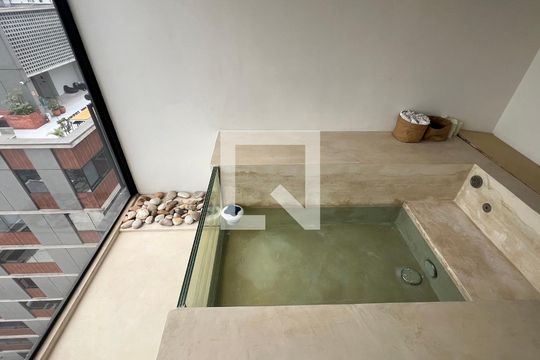 Varanda da sala/Piscina de apartamento à venda com 1 quarto, 66m² em Sumarezinho, São Paulo