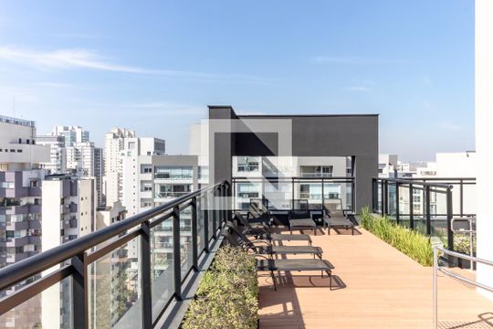 Área comum - Solarium de apartamento à venda com 1 quarto, 80m² em Moema, São Paulo