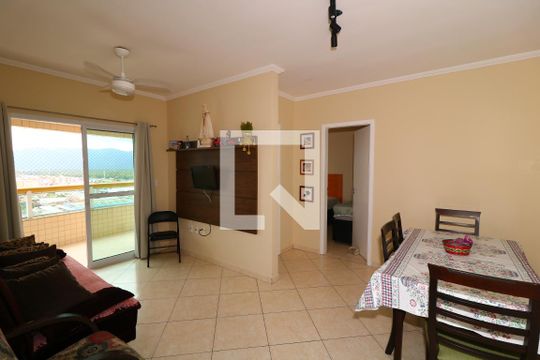 Sala de apartamento para alugar com 1 quarto, 68m² em Vila Caiçara, Praia Grande