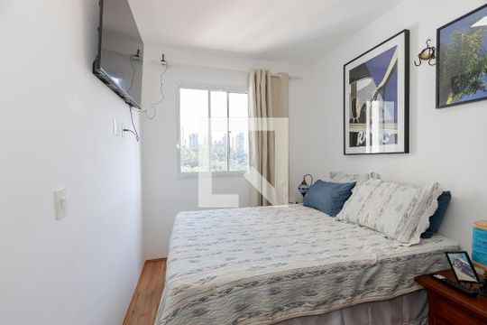 Quarto de apartamento à venda com 1 quarto, 27m² em Jardim Caravelas, São Paulo