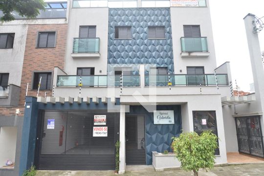 Fachada Placa de apartamento à venda com 2 quartos, 45m² em Vila América, Santo André