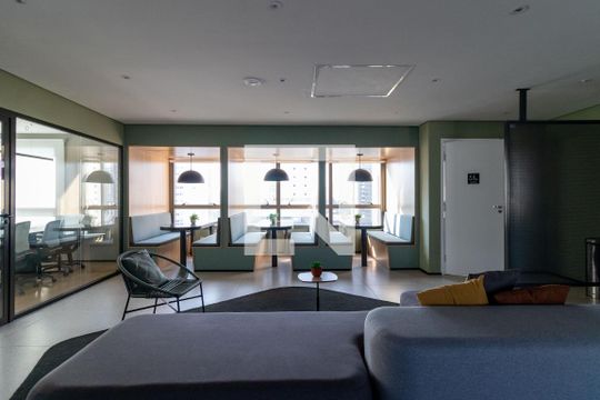 Área comum - CoWorking de kitnet/studio à venda com 1 quarto, 27m² em Barra Funda, São Paulo