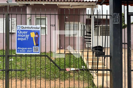 Fachada + Placa de apartamento à venda com 2 quartos, 56m² em Santo Andre, São Leopoldo