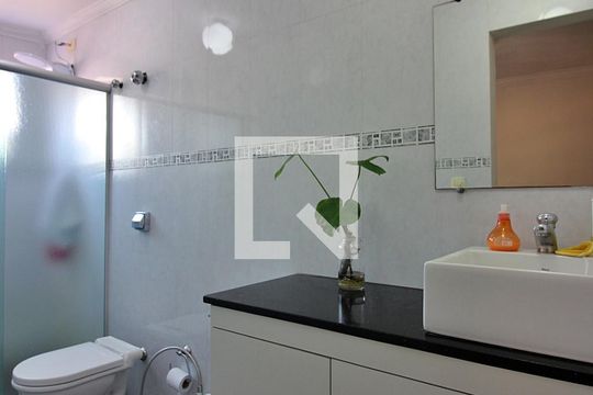 Banheiro da Suíte de apartamento à venda com 3 quartos, 185m² em Centro, São Bernardo do Campo