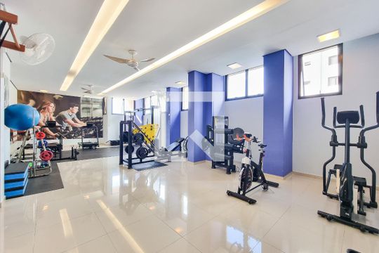 Área comum - Academia de apartamento para alugar com 1 quarto, 58m² em Parque Residencial Aquarius, São José dos Campos