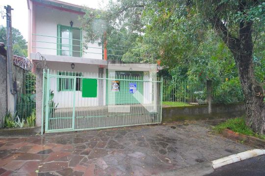 Fachada + Placa de casa à venda com 2 quartos, 130m² em Jardim Maua, Novo Hamburgo