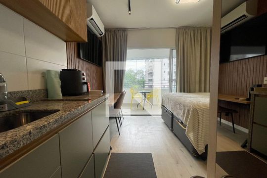 Cozinha de kitnet/studio à venda com 1 quarto, 25520m² em Butantã, São Paulo