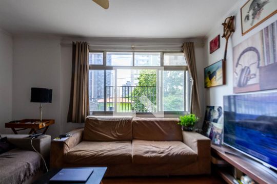 Sala de apartamento para alugar com 2 quartos, 84m² em Jardim das Acacias, São Paulo