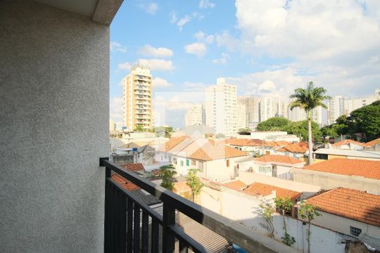 Varanda do Quarto de apartamento à venda com 1 quarto, 33m² em Parque São Jorge, São Paulo