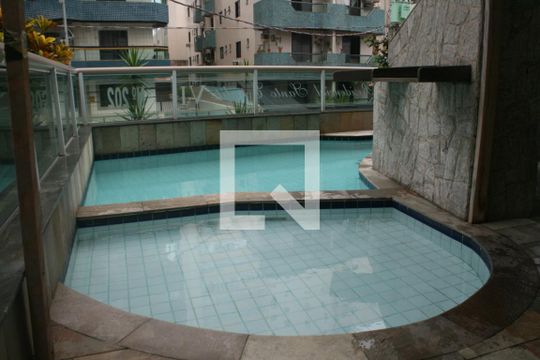 Área comum - Piscina de apartamento para alugar com 1 quarto, 54m² em Aviação, Praia Grande