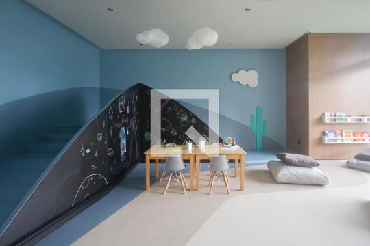 Área comum de kitnet/studio para alugar com 1 quarto, 25m² em Santo Amaro, São Paulo