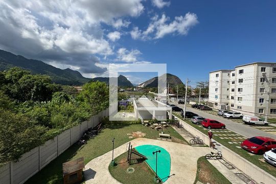 Sala - Vista de apartamento à venda com 2 quartos, 43m² em Vargem Pequena, Rio de Janeiro