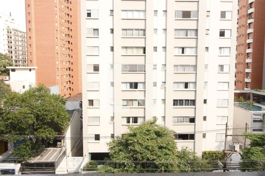 Vista do Quarto de apartamento para alugar com 1 quarto, 45m² em Itaim Bibi, São Paulo