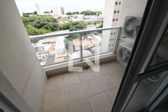 Sacada da Sala de apartamento para alugar com 1 quarto, 42m² em Bosque, Campinas