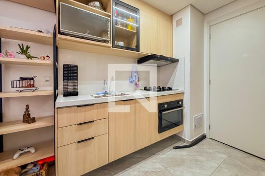 Cozinha de apartamento à venda com 1 quarto, 26m² em Mooca, São Paulo