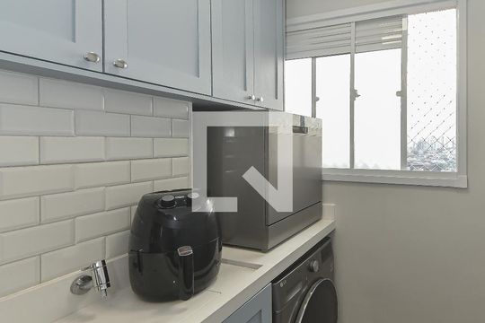 Cozinha - Lavanderia Integrada de apartamento à venda com 2 quartos, 42m² em Vila Água Funda, São Paulo