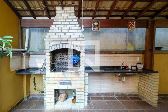 Área comum - Churrasqueira de apartamento para alugar com 1 quarto, 50m² em Vila Caiçara, Praia Grande