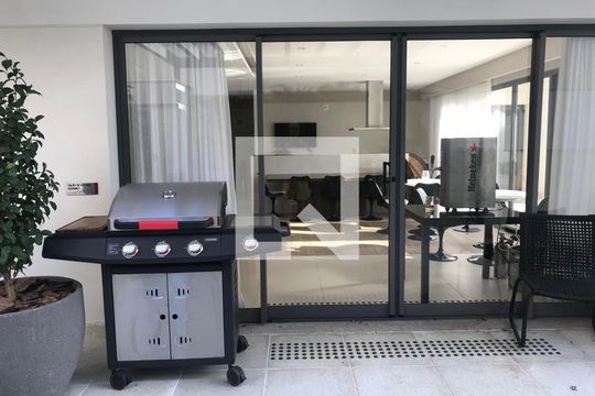 Área comum - Churrasqueira de apartamento para alugar com 1 quarto, 44m² em Pinheiros, São Paulo