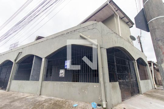 Fachada e placa de casa para alugar com 2 quartos, 69m² em Pinheirinho, Curitiba
