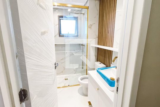 Banheiro da Suíte 3 de apartamento à venda com 3 quartos, 104m² em Parada Inglesa, São Paulo